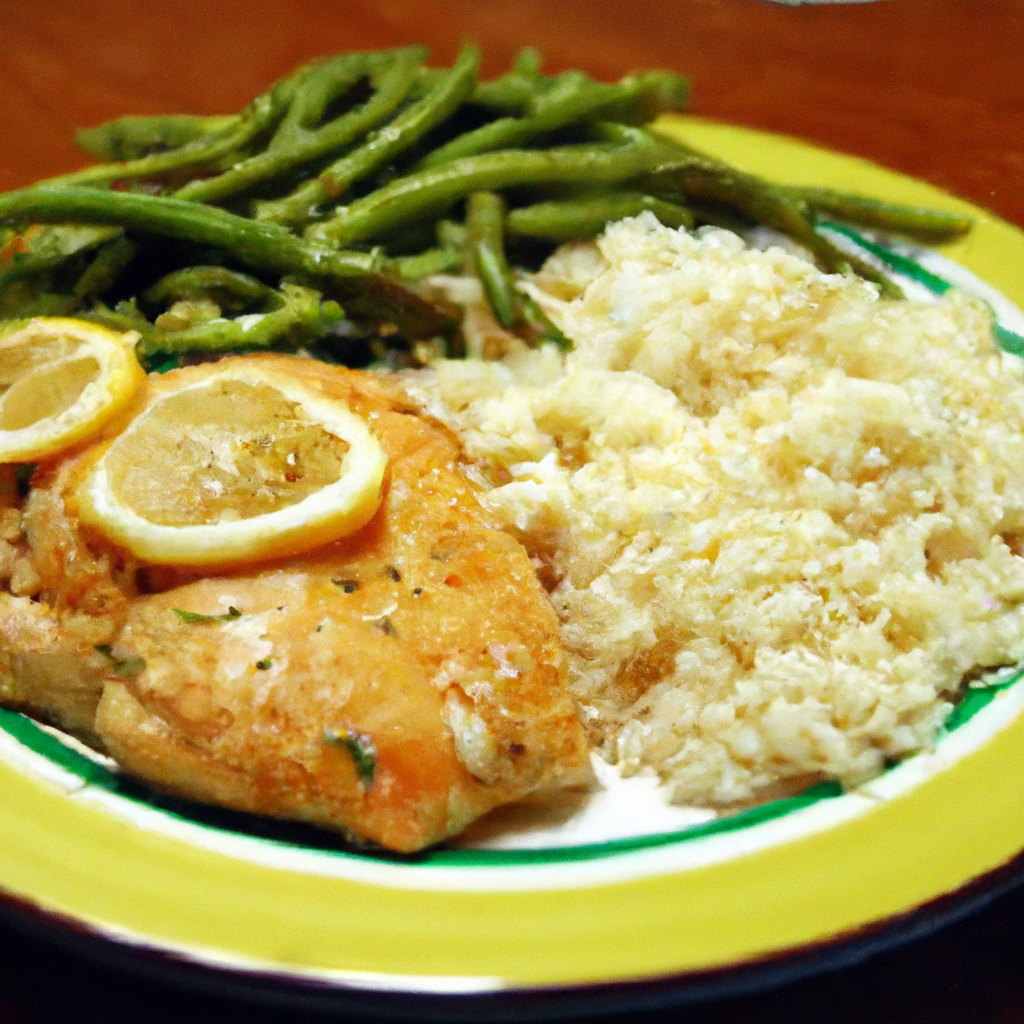 Easy Summer Dinner Recipe: Garlic Lemon Chicken with Sauteed Green Beans and Coconut Rice – A Family&nbsp;Favorite!